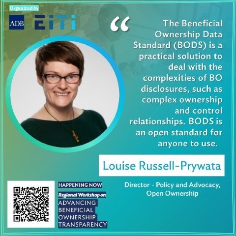 Louise Russell-Prywata presented at the Regional Workshop on Advancing Beneficial Ownership Transparency in Asia and Pacific Region