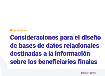 Consideraciones para el diseño de bases de datos relacionales destinadas a la información sobre los beneficiarios finales