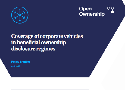 Coverage of corporate vehicles in beneficial ownership disclosure regimes – cover image