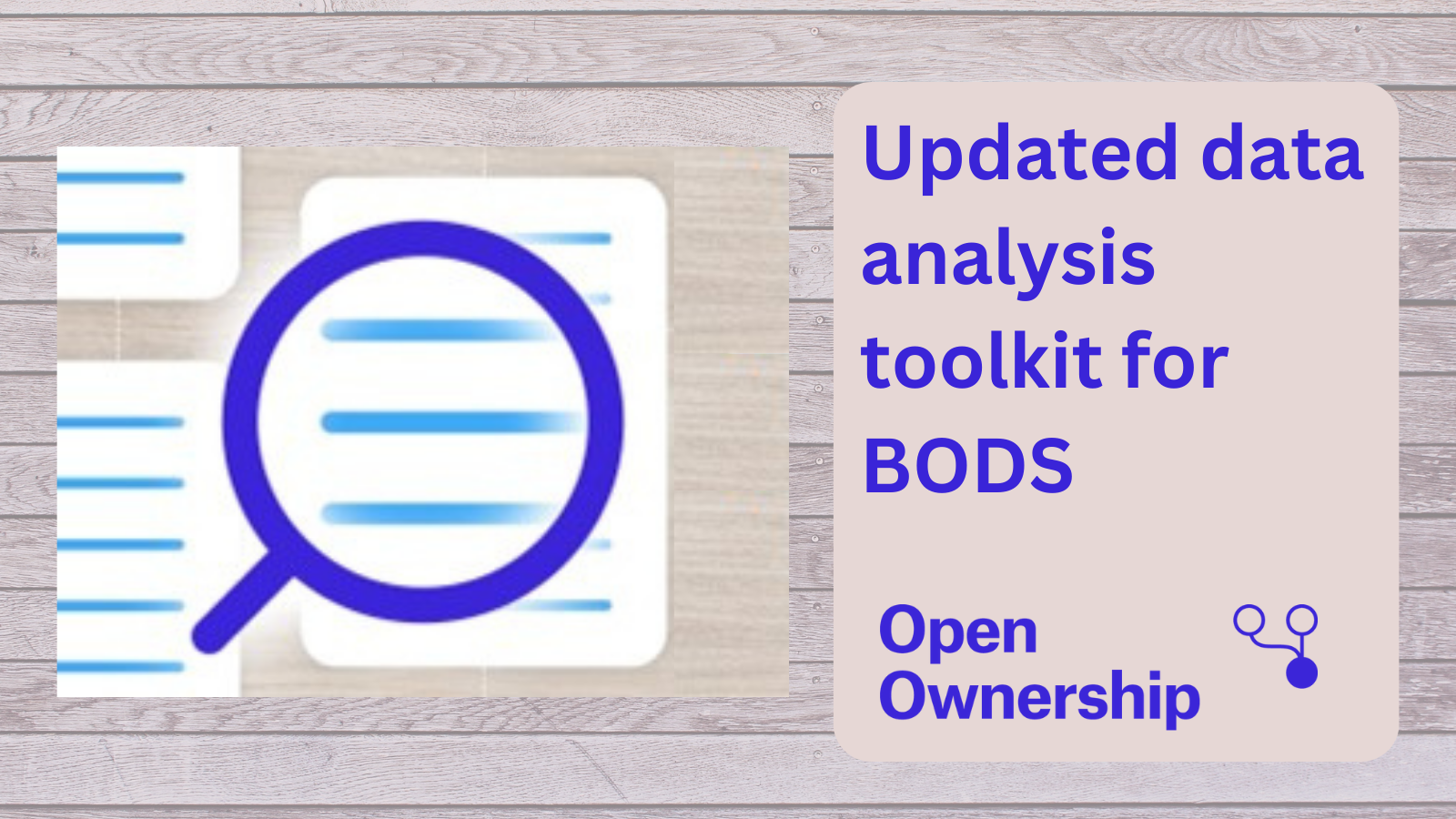 Updated data analysis toolkit for BODS
